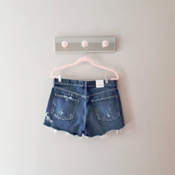 NWT Agolde Jaden high-rise cutoff denim jean shorts 31 - Picture 9 of 9
